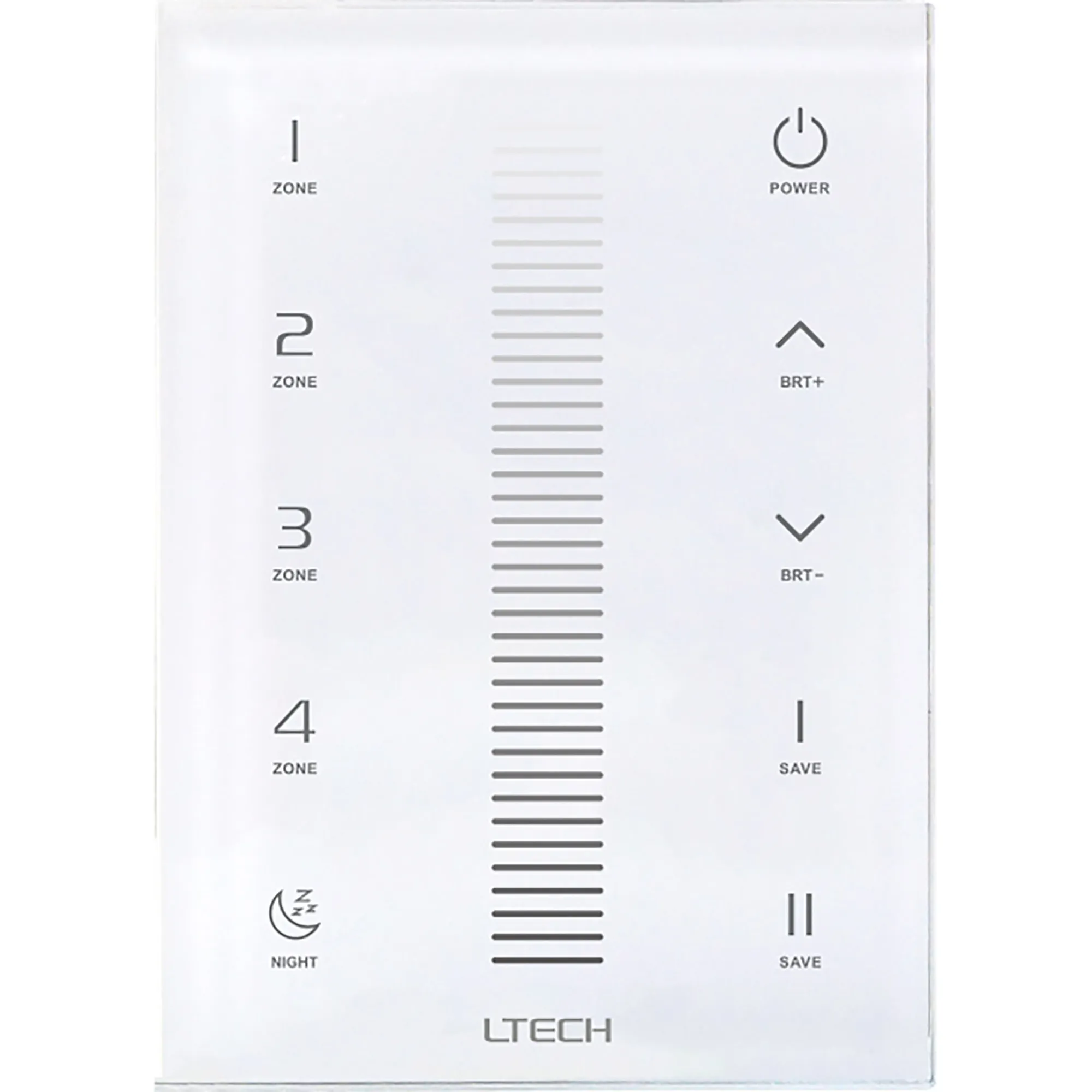 RF 2.4GHz, DMX512 interface Dimming Capacitive Touch Panel, 5V 0.5-1A input, Dimming/Zone control, IP44. UX5  LTECH Touch Panel